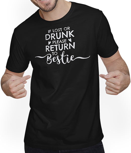 Produktbild von T-Shirt mit Mann If Lost Or Drunk Please Return To Bestie Saying Club Party