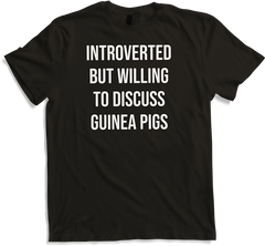 Produktbild von T-Shirt Introverted But Will To Discuss Meerschweinchen Spruch