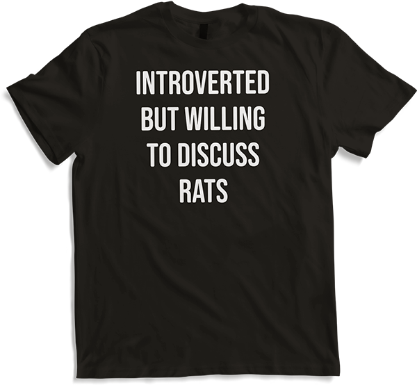 Produktbild von T-Shirt Introverted But Will To Discuss Rats Funny Rat Spruch