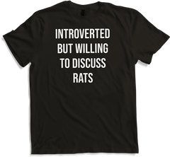 Produktbild von T-Shirt Introverted But Will To Discuss Rats Funny Rat Spruch