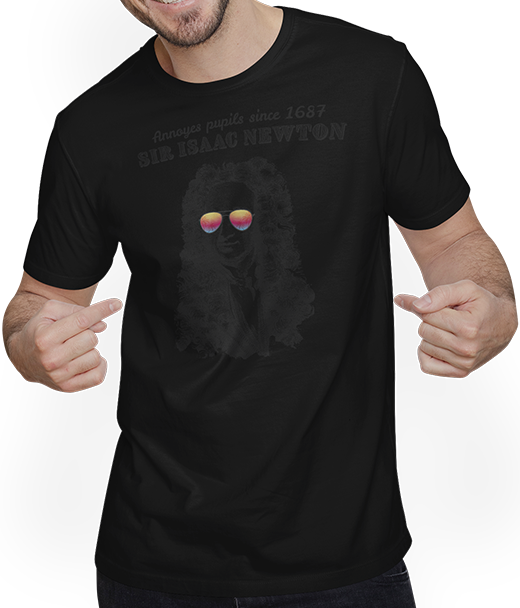 Produktbild von T-Shirt mit Mann Isaac Newton | Lustiger Spruch | Für Physiker und Lehrer