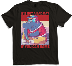 Produktbild von T-Shirt It's Not A Bad Day If You Can Game Hippo Zocker Gamer Spruch
