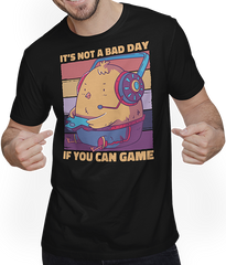 Produktbild von T-Shirt mit Mann It's Not A Bad Day If You Can Game Küken Zocker Gamer Spruch