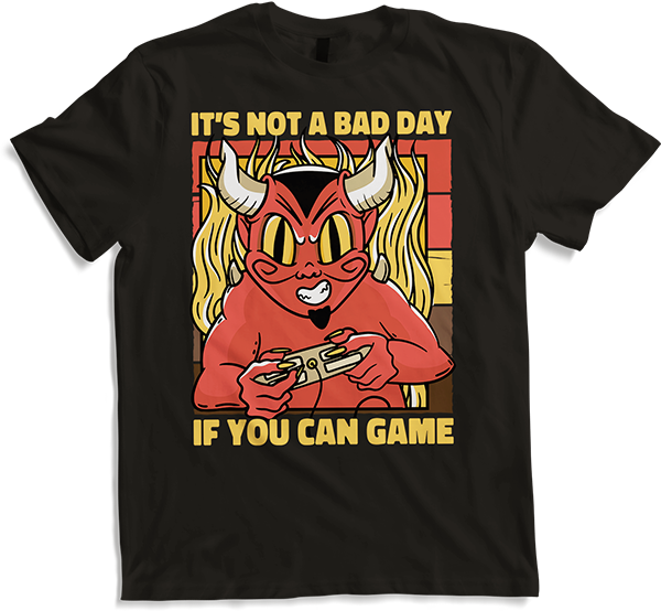 Produktbild von T-Shirt It's Not A Bad Day If You Can Game Satan Zocker Gamer Spruch
