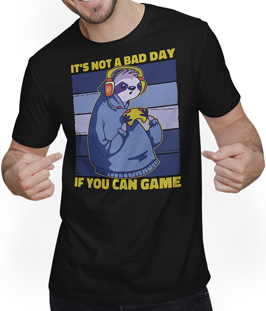Produktbild von T-Shirt mit Mann It's Not A Bad Day If You Can Game Soth Zocker Gamer Spruch