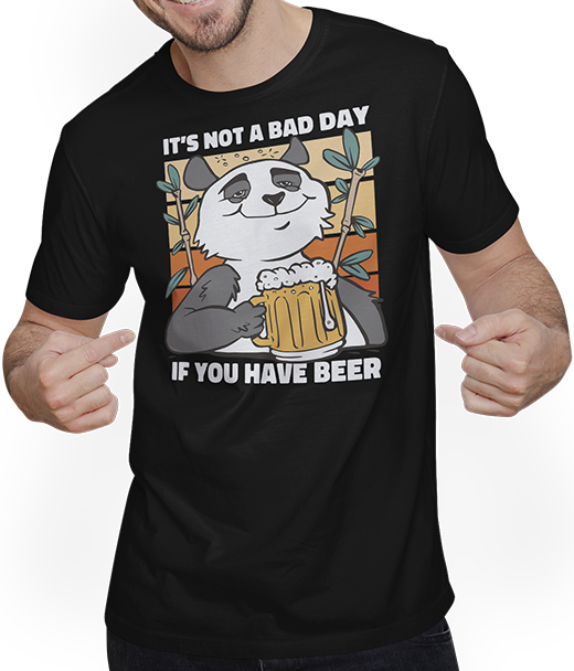 Produktbild von T-Shirt mit Mann It's Not A Bad Day If You Have Beer Bier Spruch Biertrinker