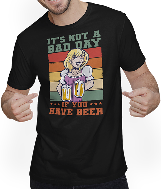 Produktbild von T-Shirt mit Mann It's Not A Bad Day If You Have Beer Spruch Drinker Pub Pub