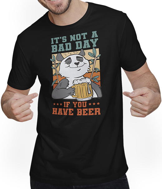Produktbild von T-Shirt mit Mann It's Not A Bad Day If You Have Beer Spruch Drinker Pub Pub
