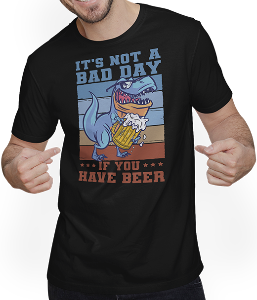 Produktbild von T-Shirt mit Mann It's Not A Bad Day If You Have Beer Spruch Drinker Pub Pub