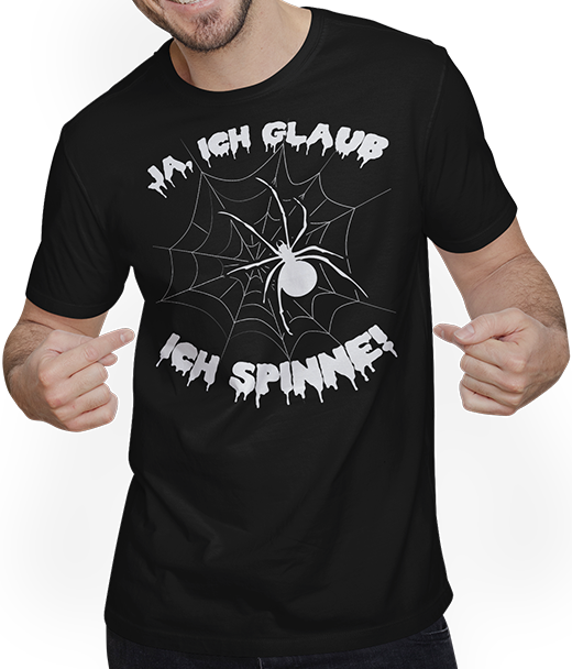 Produktbild von T-Shirt mit Mann Ja ich glaub ich spinne Spruch Krabbenspinne Spinnen