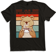 Produktbild von T-Shirt Jaja, Du auch guten Morgen Morgenmuffel Langschläfer Quokka