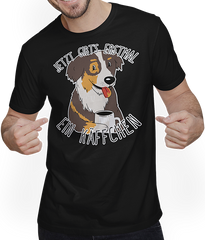 Produktbild von T-Shirt mit Mann Jetzt gibt's erstmal ein Käffchen Australian Kaffee Sprüche
