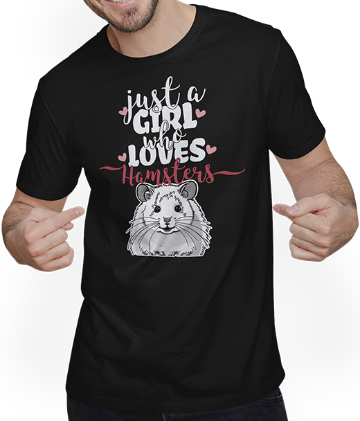 Produktbild von T-Shirt mit Mann Just A Girl Who Loves Hamster Darf Hamster Golden Hamster