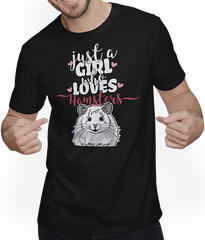 Produktbild von T-Shirt mit Mann Just A Girl Who Loves Hamster Darf Hamster Golden Hamster