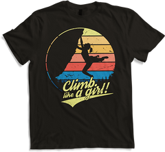 Produktbild von T-Shirt Klettern wie ein Mädchen | Klettern Damen | Boulderinnen
