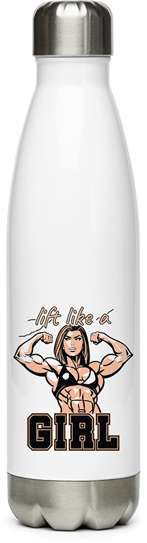 Produktbild von Edelstahlflasche Lift Like a Girl Lustige weibliche Bodybuilding Frau Spruch