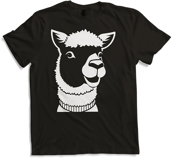 Produktbild von T-Shirt Lustige Alpaka-Silhouette freche lustige Alpakas