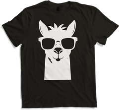 Produktbild von T-Shirt Lustige Alpaka trägt Sonnenbrille coole Alpakas