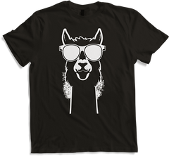 Produktbild von T-Shirt Lustige Alpaka trägt Sonnenbrille coole Alpakas