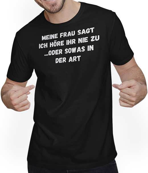 Produktbild von T-Shirt mit Mann Lustige Ehemänner Sprüche für humorvolle Ehepaare Ehefrau