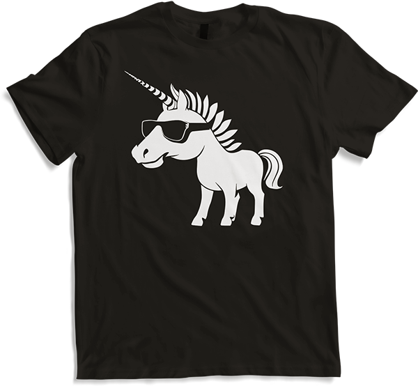 Produktbild von T-Shirt Lustige Einhörner tragen Sonnenbrille cooles Einhorn