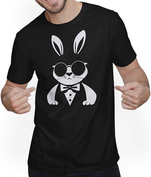 Produktbild von T-Shirt mit Mann Lustige Hasen-Sonnenbrille Cool Sunglas Rabbit