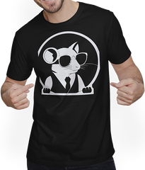 Produktbild von T-Shirt mit Mann Lustige Haustierratte mit Sonnenbrille Fancy Rats