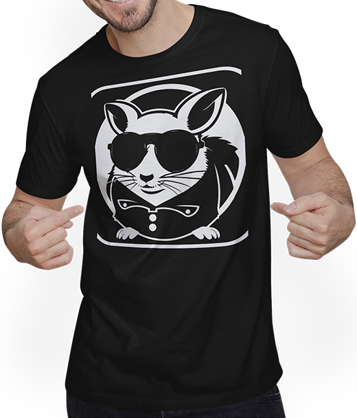 Produktbild von T-Shirt mit Mann Lustige Haustierratte mit Sonnenbrille Fancy Rats