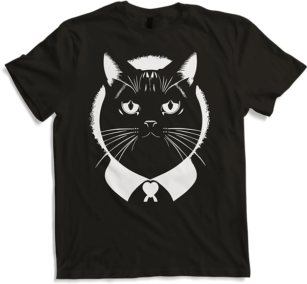 Produktbild von T-Shirt Lustige Katze Silhouette freche lustige Katzen