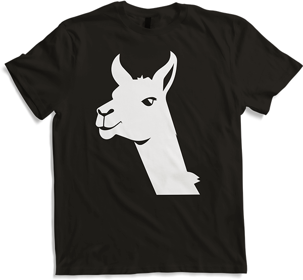 Produktbild von T-Shirt Lustige Lama-Silhouette, freche lustige Lamas