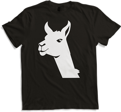 Produktbild von T-Shirt Lustige Lama-Silhouette, freche lustige Lamas