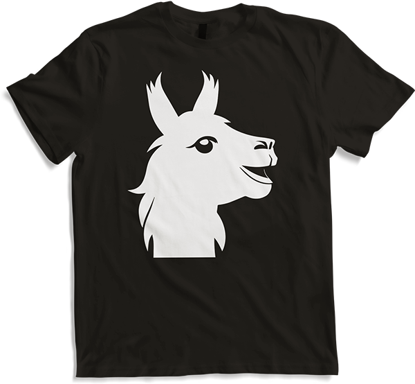Produktbild von T-Shirt Lustige Lama-Silhouette, freche lustige Lamas