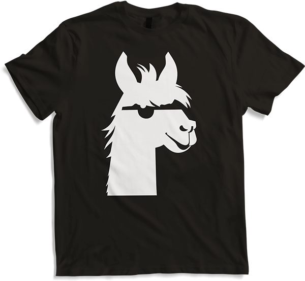 Produktbild von T-Shirt Lustige Lama-Silhouette, freche lustige Lamas