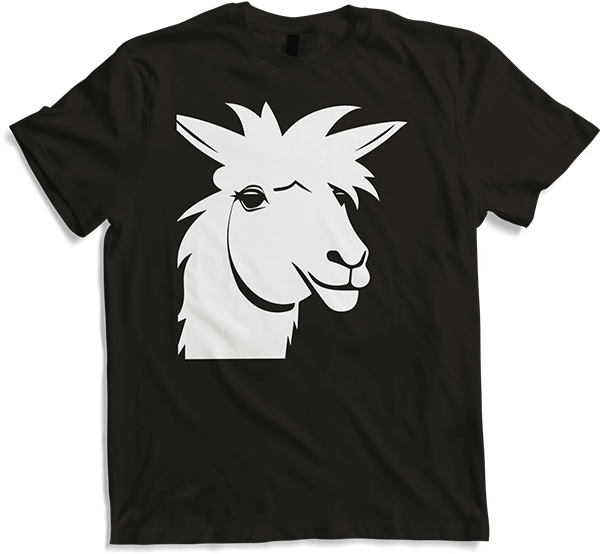 Produktbild von T-Shirt Lustige Lama-Silhouette, freche lustige Lamas