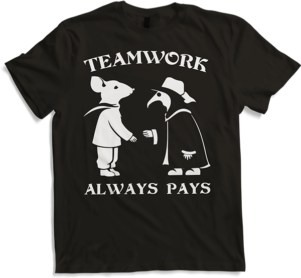 Produktbild von T-Shirt Lustige Ratte Spruch Teamwork Always Pays Fancy Rats Pet Rat