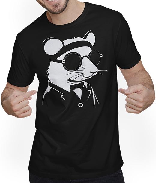 Produktbild von T-Shirt mit Mann Lustige ausgefallene Ratten mit Sonnenbrille Haustier Ratte