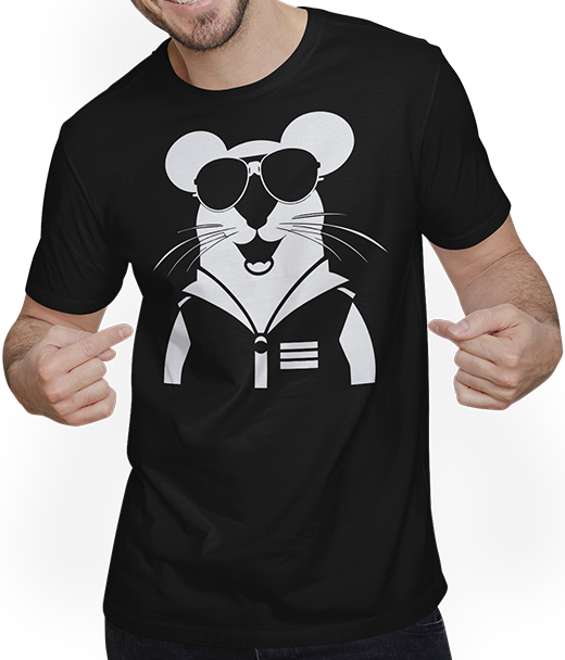 Produktbild von T-Shirt mit Mann Lustige ausgefallene Ratten mit Sonnenbrille Haustier Ratte
