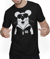 Produktbild von T-Shirt mit Mann Lustige ausgefallene Ratten mit Sonnenbrille Haustier Ratte