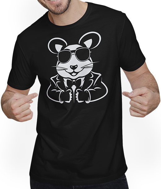 Produktbild von T-Shirt mit Mann Lustige ausgefallene Ratten mit Sonnenbrille Haustier Ratte