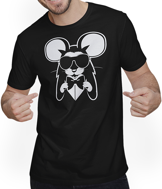 Produktbild von T-Shirt mit Mann Lustige ausgefallene Ratten mit Sonnenbrille Haustier Ratte