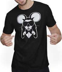 Produktbild von T-Shirt mit Mann Lustige ausgefallene Ratten mit Sonnenbrille Haustier Ratte