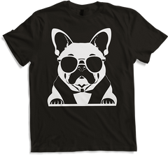 Produktbild von T-Shirt Lustige französische Bulldogge mit Sonnenbrille Französische Bulldoggen