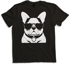 Produktbild von T-Shirt Lustige französische Bulldogge mit Sonnenbrille Französische Bulldoggen