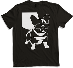 Produktbild von T-Shirt Lustige französische Bulldogge mit Sonnenbrille Französische Bulldoggen