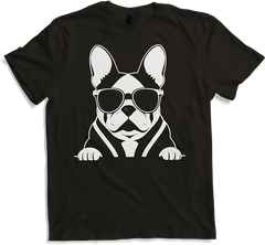 Produktbild von T-Shirt Lustige französische Bulldogge mit Sonnenbrille Französische Bulldoggen