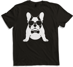 Produktbild von T-Shirt Lustige französische Bulldogge mit Sonnenbrille Französische Bulldoggen