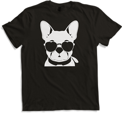 Produktbild von T-Shirt Lustige französische Bulldogge mit Sonnenbrille Französische Bulldoggen