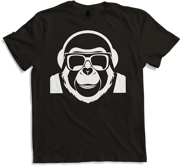 Produktbild von T-Shirt Lustiger Affe trägt Sonnenbrille Cool Monkey