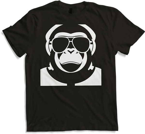 Produktbild von T-Shirt Lustiger Affe trägt Sonnenbrille Cool Monkey