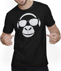 Produktbild von T-Shirt mit Mann Lustiger Affe trägt Sonnenbrille Fun Monkey